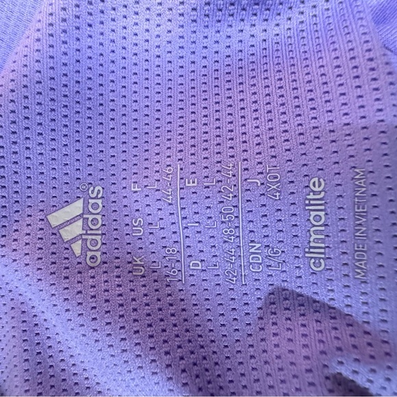 Adidas Full Zip Jacket, Purple, Size Large - Picture 6 of 6